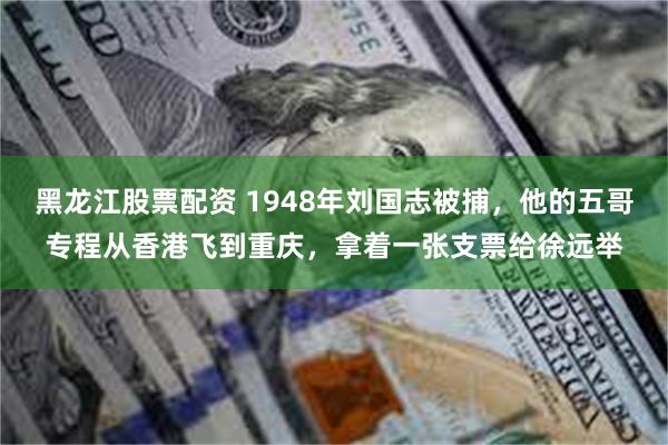 黑龙江股票配资 1948年刘国志被捕，他的五哥专程从香港飞到重庆，拿着一张支票给徐远举