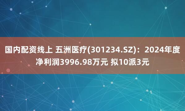 国内配资线上 五洲医疗(301234.SZ)：2024年度净利润3996.98万元 拟10派3元